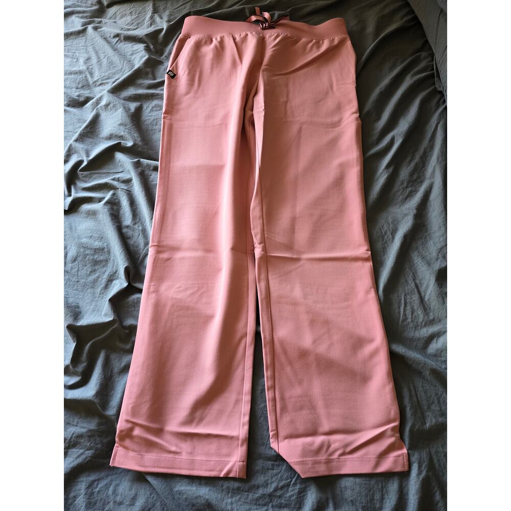 Jaanuu Women's Drawstring Scrub Pants in Dusty Rose - Picture 3 of 10